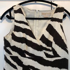 Michael Kors size 8 sleeveless cross over bodice top dress size 8 lined